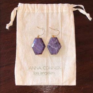 Janna Conner Purple Stone Earrings